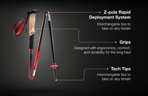Black Diamond trekking poles key tips summary infographic hiking efficiency