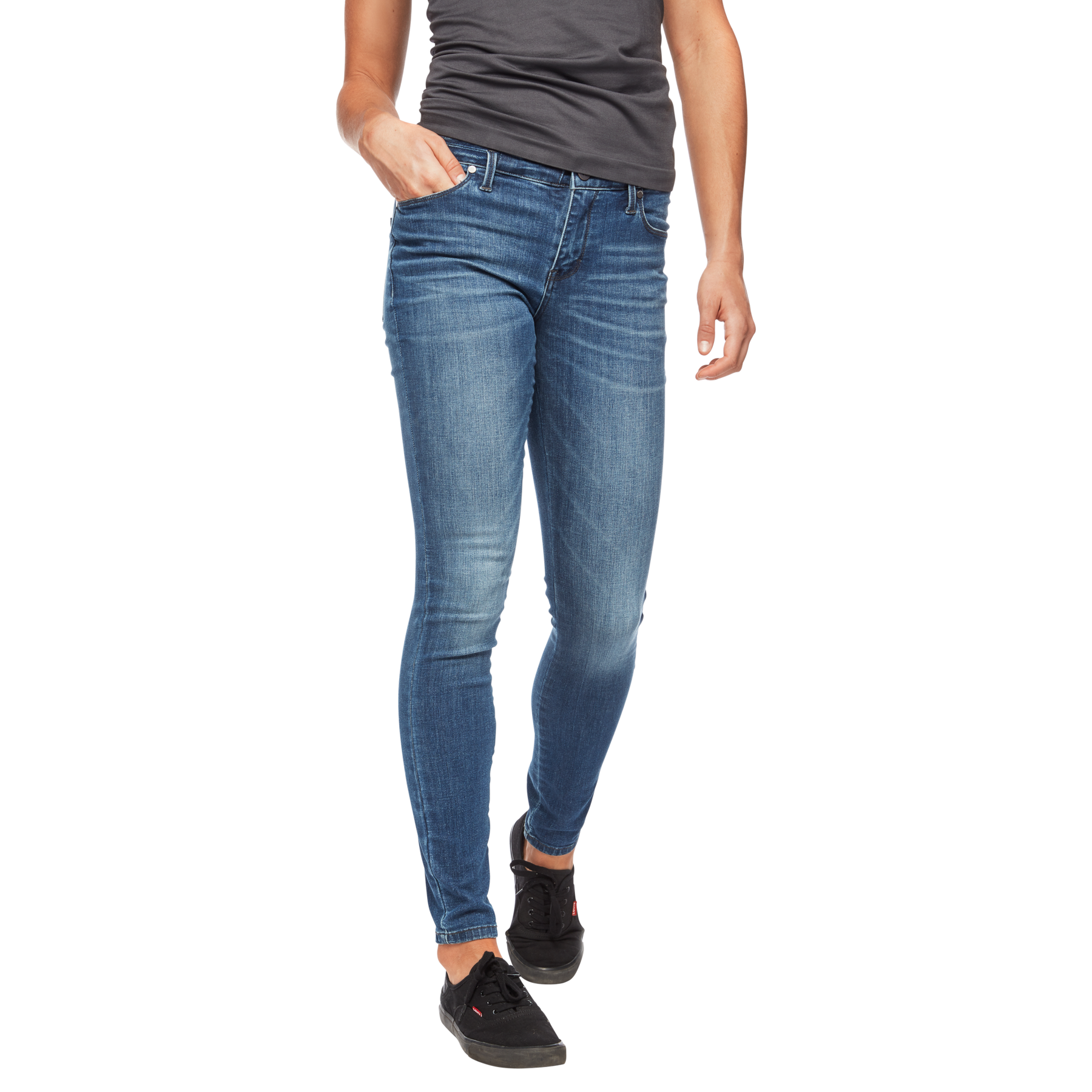 Forged Denim Pants - Women